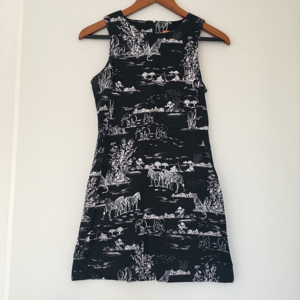 Joe Fresh black white animal print mini dress
